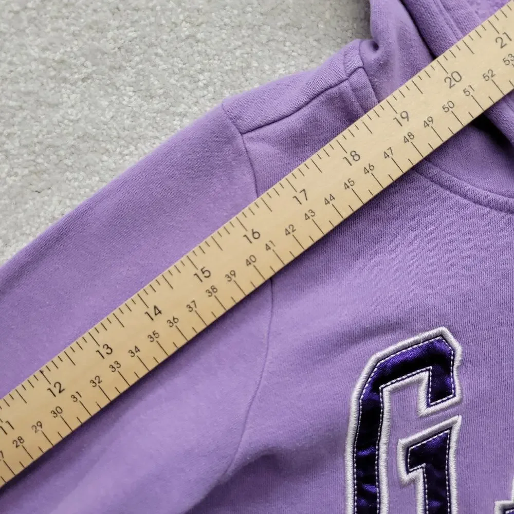 Gap Kids Girls Small 6-7 Purple Logo Pullover Hoodie Sweatshirt